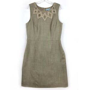 Antonio Melani  Sleeveless Tan Workwear Modest Seth Dress Size 12